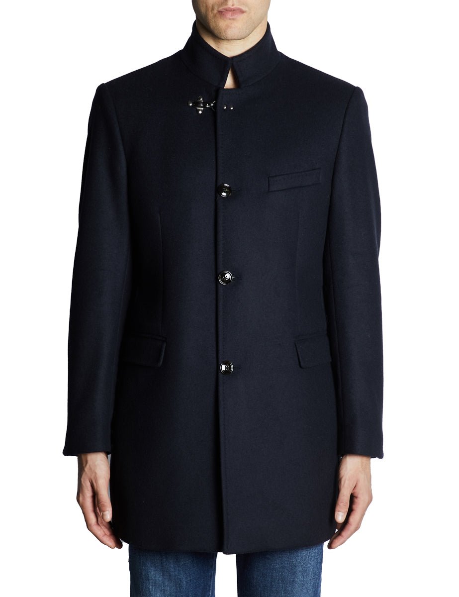 cappotto monopetto panno blu - blufrida - cappotto
