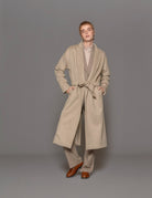 cappotto over lana beige - blufrida - cappotto