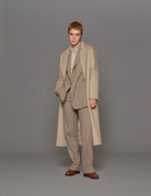 cappotto over lana beige - blufrida - cappotto