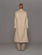 cappotto over lana beige - blufrida - cappotto