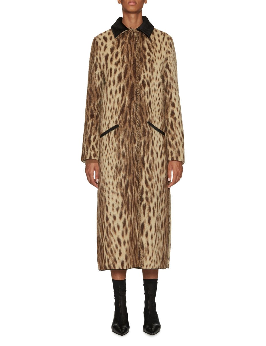 cappotto over leopardo beige - forte forte - cappotto