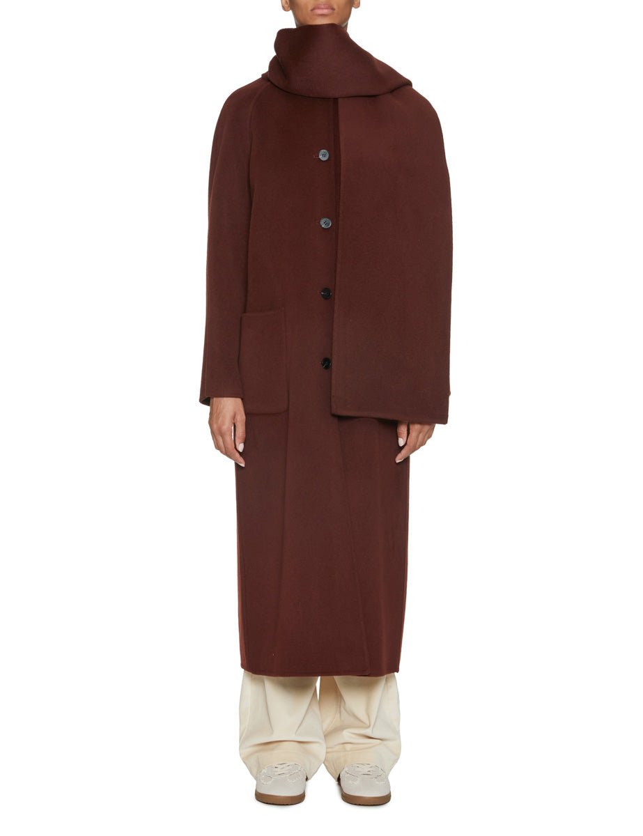 cappotto over sciarpa cioccolato - beatrice b - cappotto