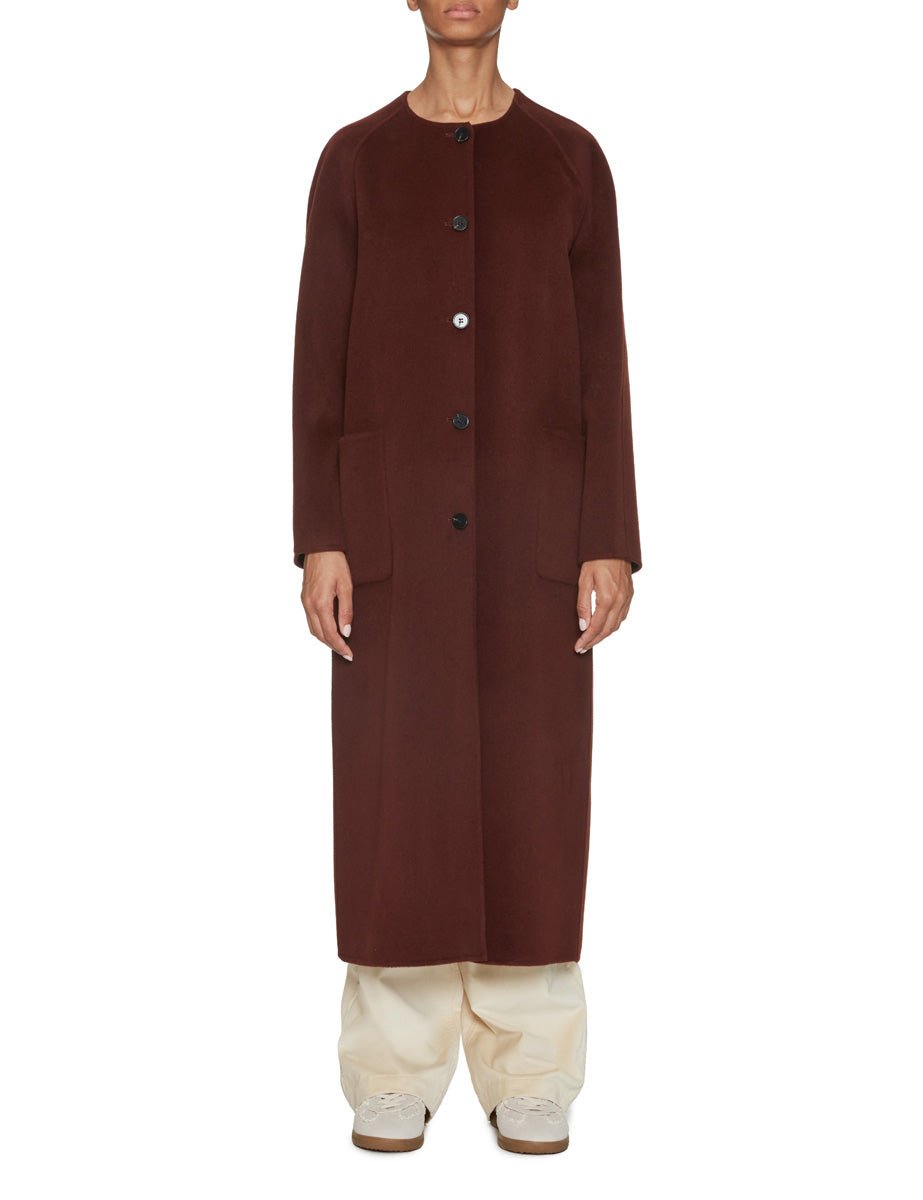 cappotto over sciarpa cioccolato - beatrice b - cappotto