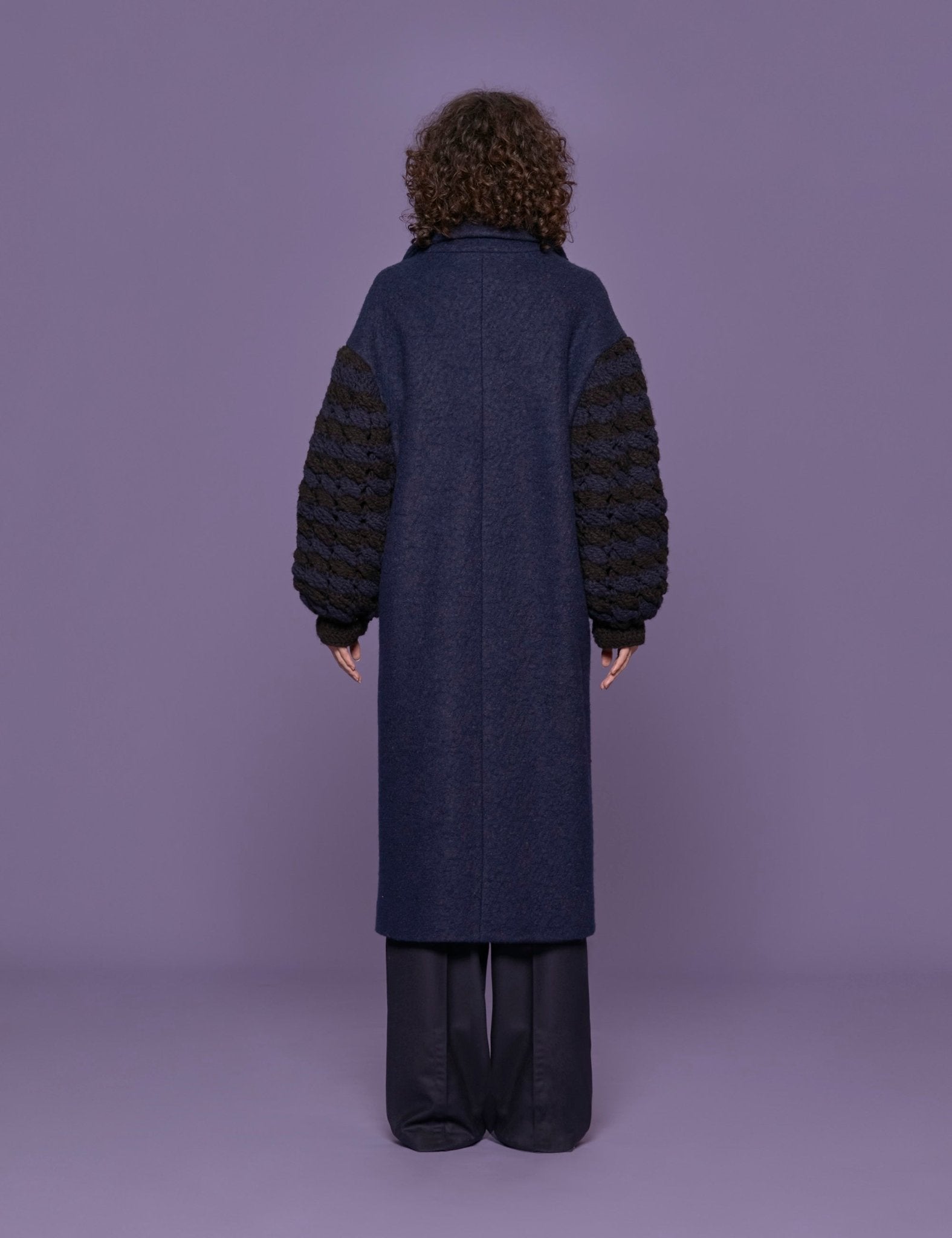 cappotto panno crochet - tu lize - cappotto