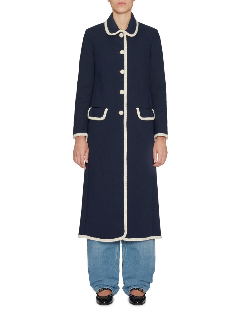 cappotto passamaneria blu - Frida SRL