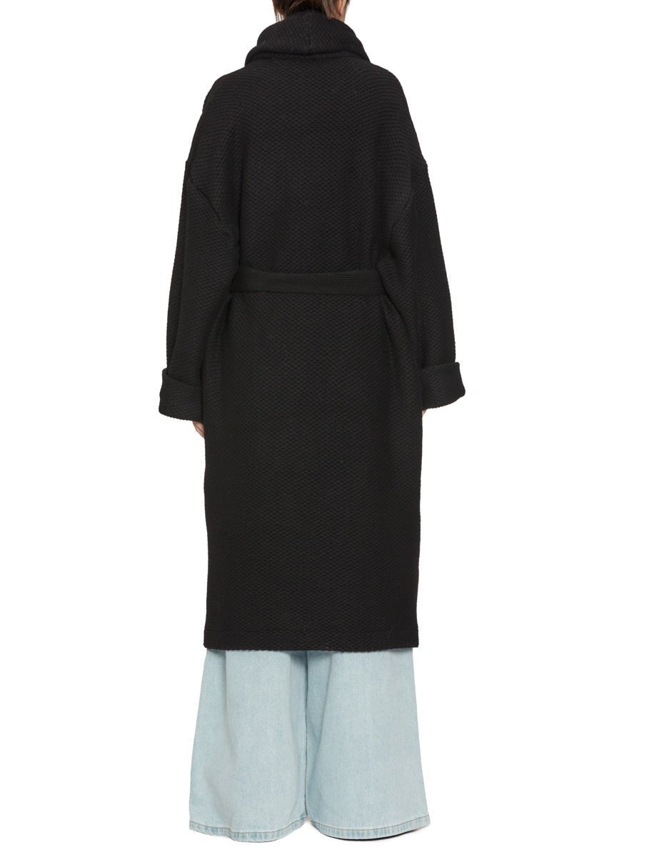 cappotto ricamo floreale nero - stella jean - cappotto
