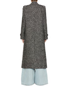 cappotto taglio militare bianco nero - blufrida - cappotto