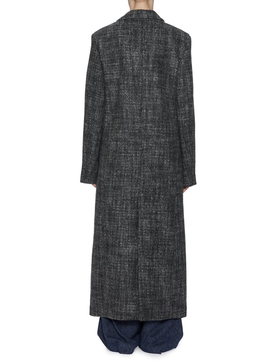 cappotto tweed sartoriale antracite - alysi - cappotto