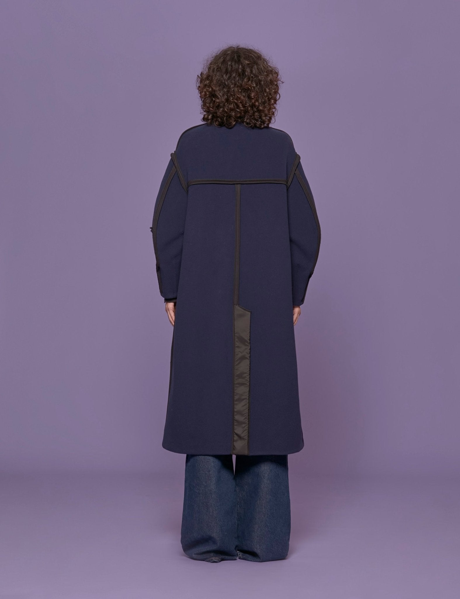 cappotto velour blu - Frida SRL