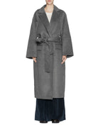 cappotto vestaglia misto lana antracite - blufrida - cappotto