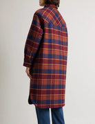 cappotto wool overcoat syrah check - Frida SRL