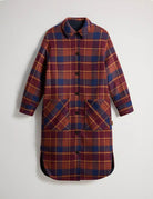 cappotto wool overcoat syrah check - Frida SRL
