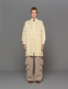 cappotto zip lana panna - Frida SRL