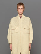 cappotto zip lana panna - Frida SRL