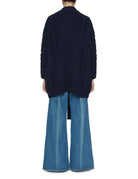 cardigan aran blu - jei - o - cardigan