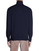 cardigan bottoni lana merinos blue black - jurta - cardigan