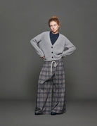 cardigan collo tilda grigio - Frida SRL