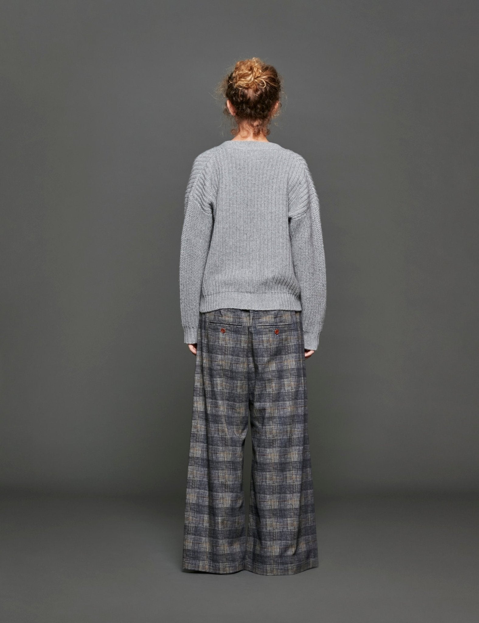 cardigan collo tilda grigio - Frida SRL