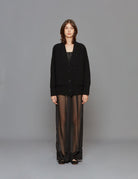 cardigan compact knitted black - rohe - cardigan