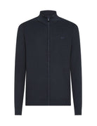 cardigan full zip grana di riso blu navy - sun68 - cardigan