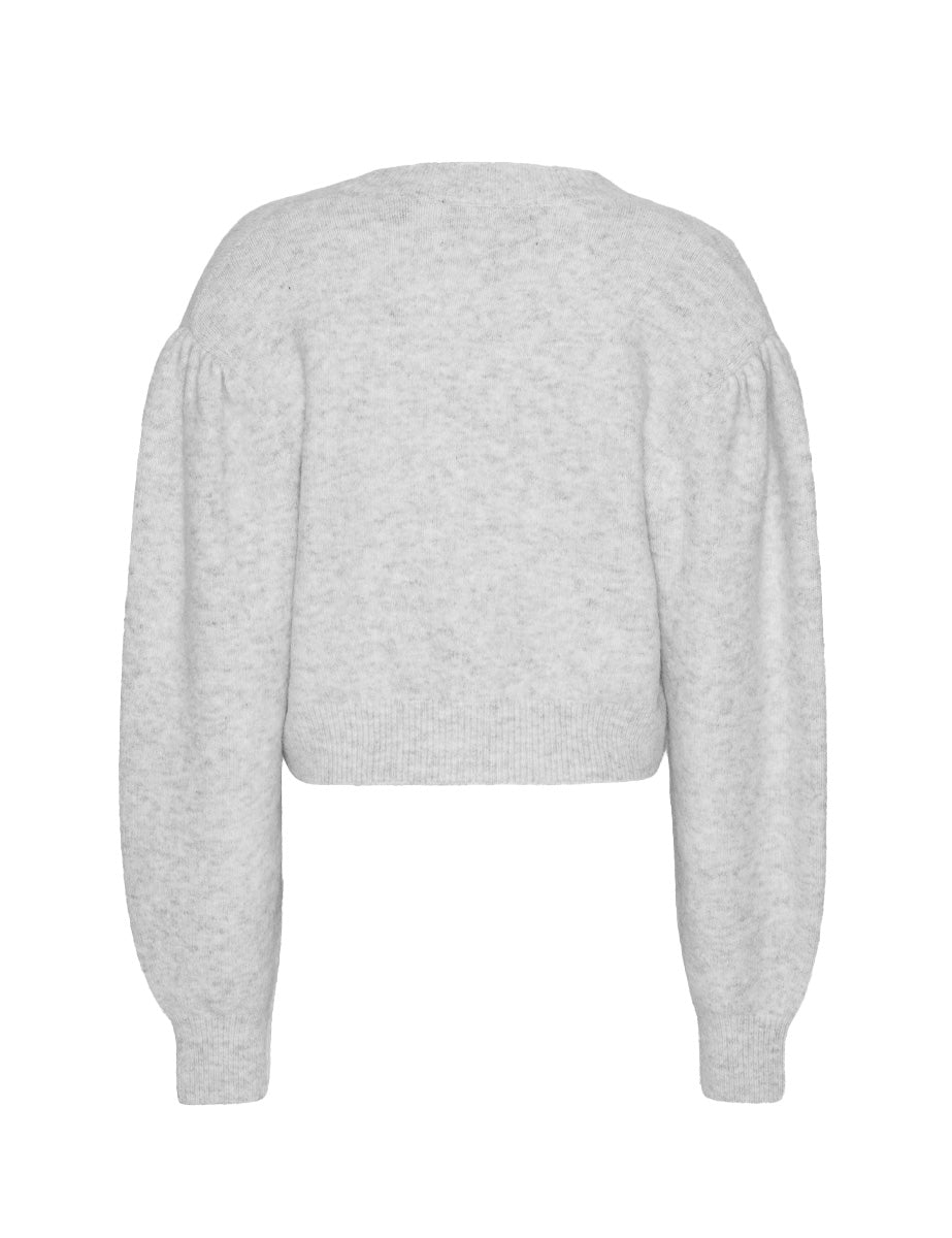 cardigan lana alpaca grigio - rotate - cardigan