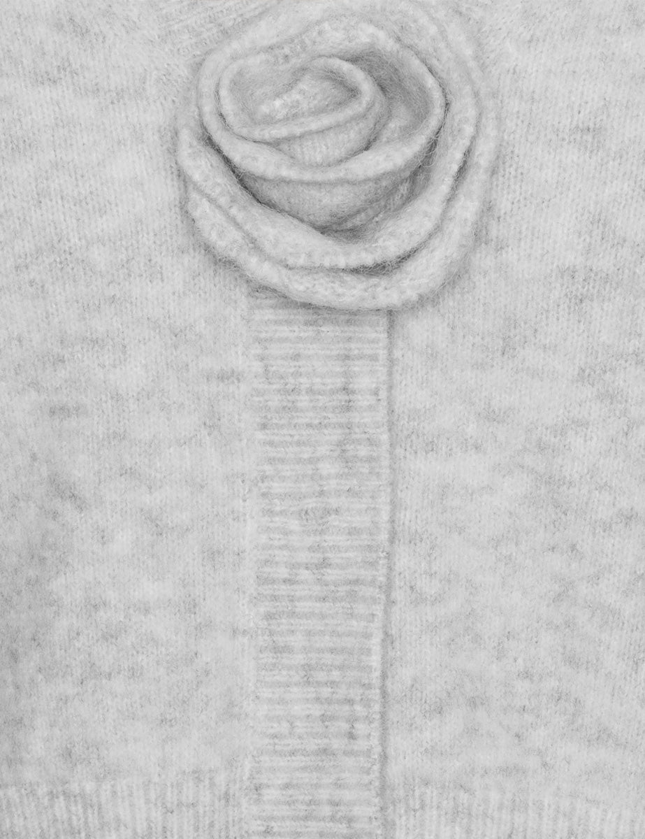 cardigan lana alpaca grigio - rotate - cardigan