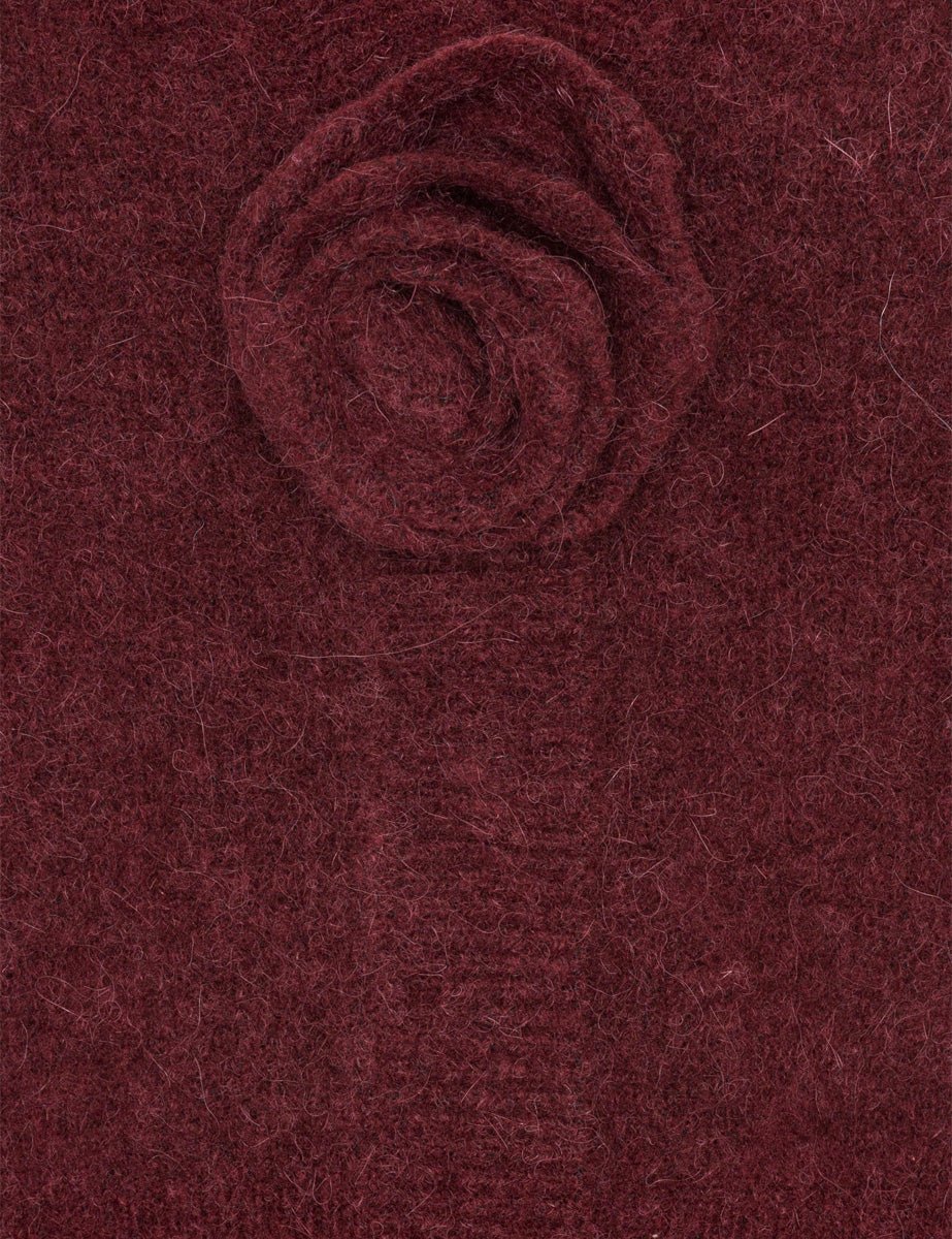 cardigan lana alpaca zinfandel bordeaux - Frida SRL