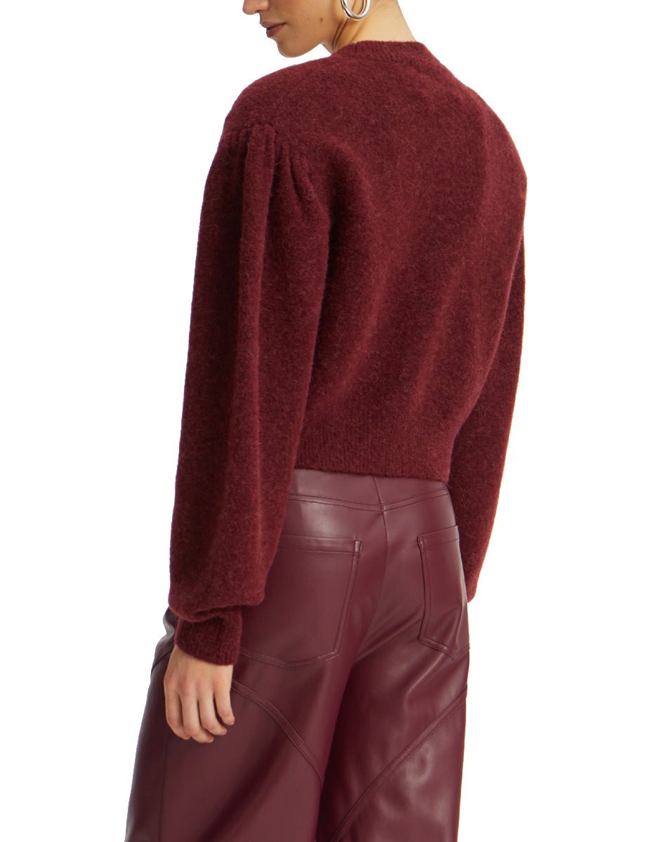 cardigan lana alpaca zinfandel bordeaux - rotate - cardigan