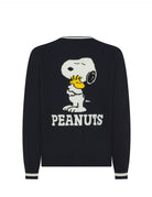 cardigan lana cashmere snoopy blu - sun68 - cardigan