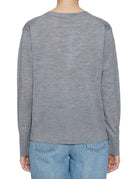 cardigan lana merino extrafine grigio - mm by max mara - cardigan