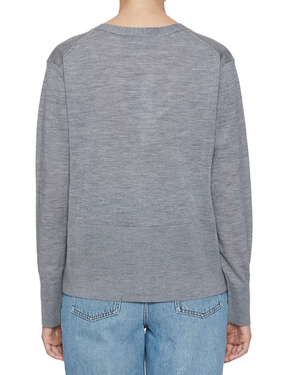 cardigan lana merino extrafine grigio - mm by max mara - cardigan