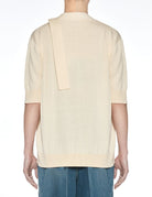 cardigan manica corta gesso - jei - o - cardigan