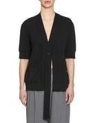 cardigan manica corta nero - jei - o - cardigan