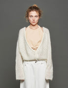 cardigan mohair bianco - Frida SRL