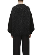 cardigan mohair soft tricot nero - alysi - cardigan