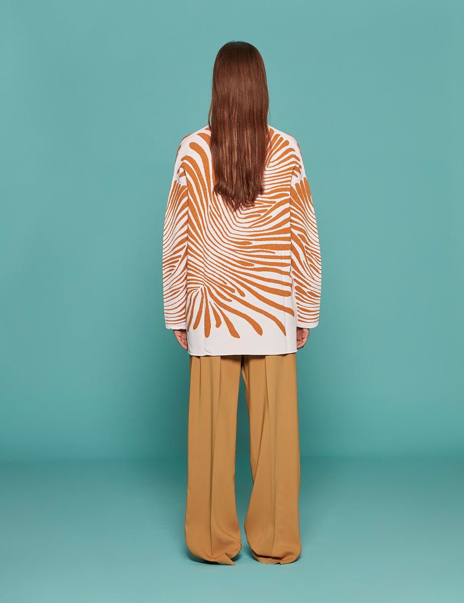 cardigan over essential jacquard petalo - forte forte - cardigan