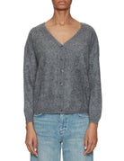 cardigan spazzolato debora grigio melange - absolut cashmere - cardigan