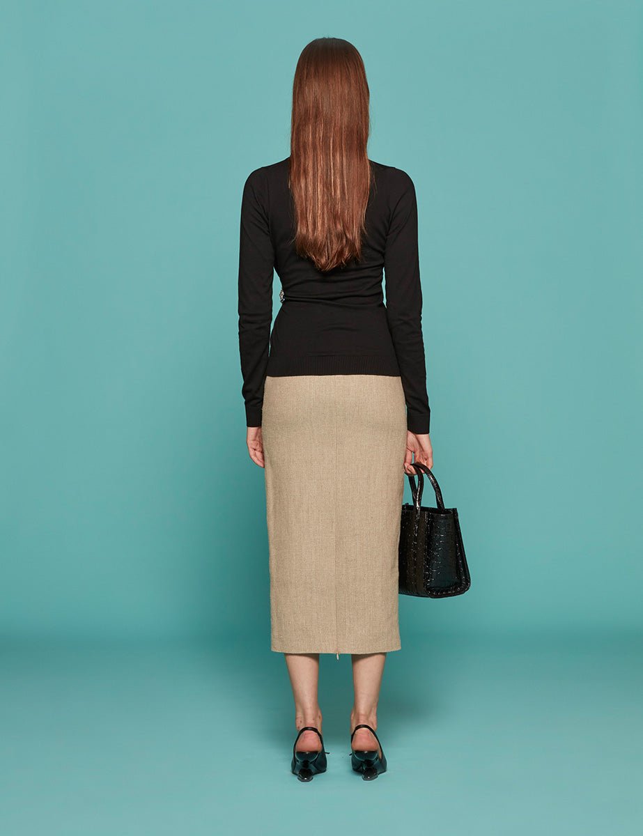 cardigan spilla gioiello nero - n21 alessandro dell'acqua - cardigan