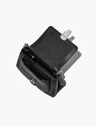 chain satchel leather black silver - Frida SRL