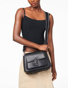 chain satchel leather black silver - Frida SRL