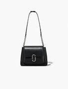 chain satchel leather black silver - Frida SRL