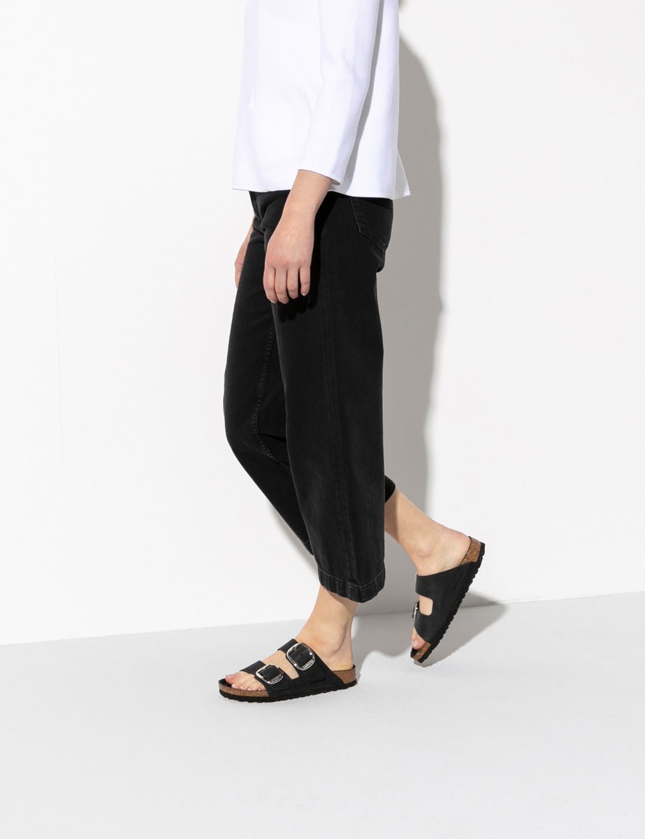 ciabatta arizona big buckle nero - birkenstock - ciabatta