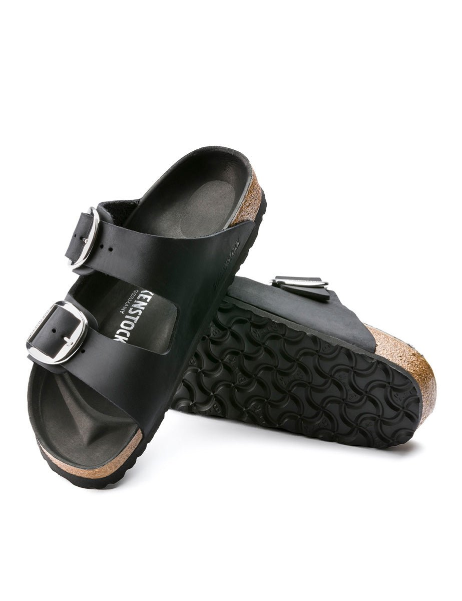 ciabatta arizona big buckle nero - birkenstock - ciabatta