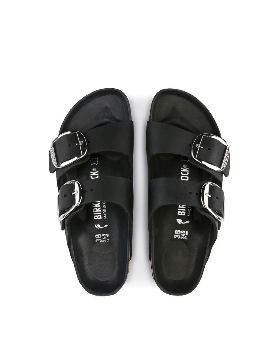 ciabatta arizona big buckle nero - birkenstock - ciabatta