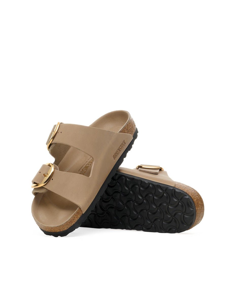 ciabatta arizona big buckle oiled lea tabacco brown - birkenstock - ciabatta