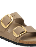 ciabatta arizona big buckle oiled lea tabacco brown - birkenstock - ciabatta