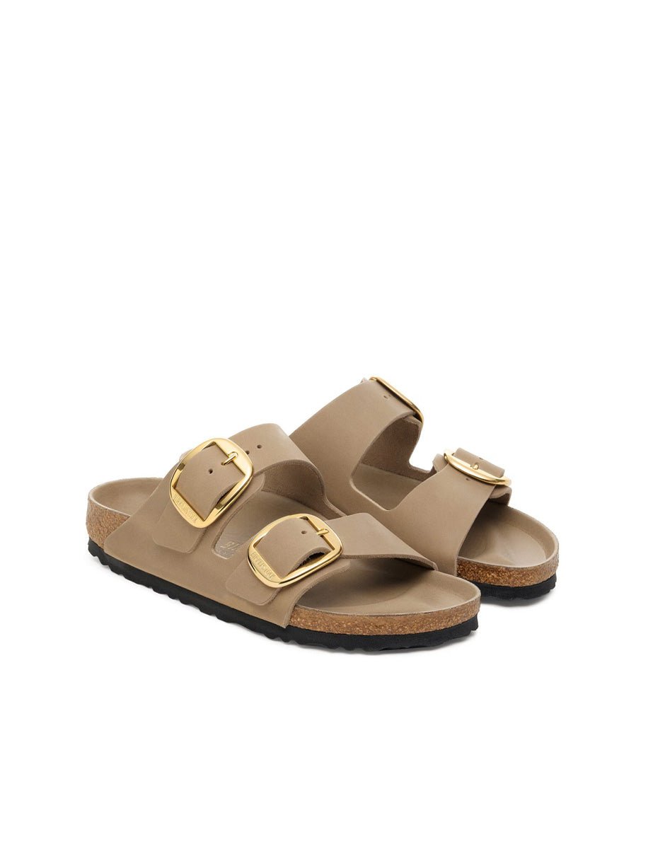 ciabatta arizona big buckle oiled lea tabacco brown - birkenstock - ciabatta