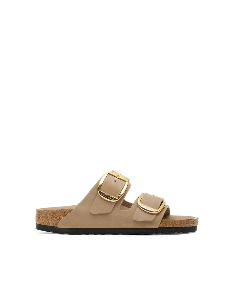 ciabatta arizona big buckle oiled lea tabacco brown - birkenstock - ciabatta