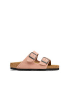 ciabatta arizona suede leather pink clay - birkenstock - ciabatta
