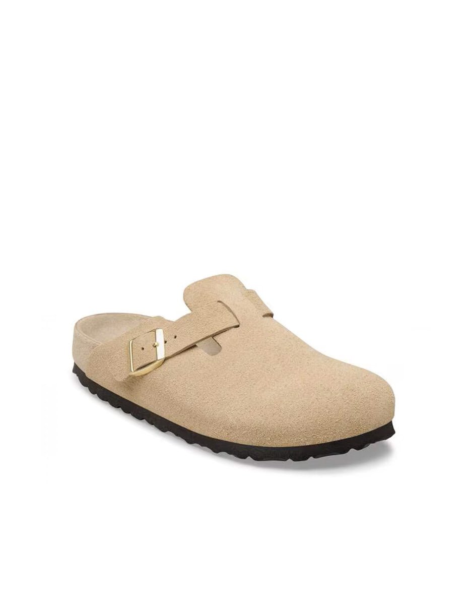 ciabatta boston exq suede lea taupe - birkenstock - ciabatta